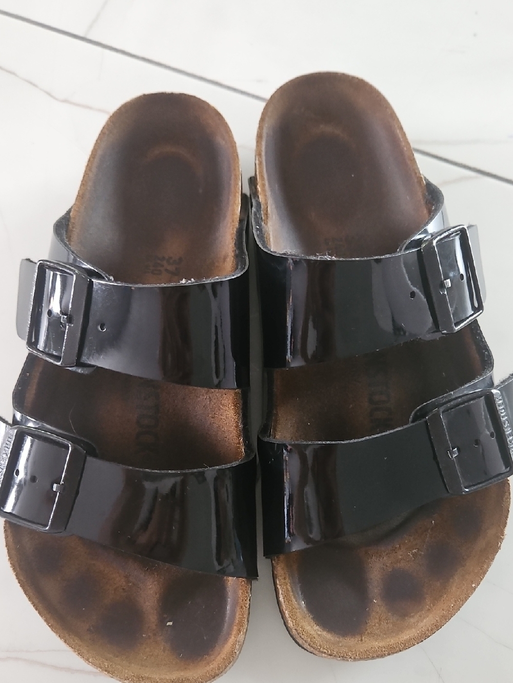 Birkenstock Black Patent Arizona Sandals